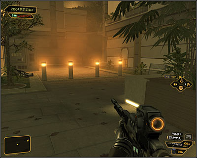 In order to get to the place of virus uploading, you have to exit currently explored building (I assume that youre inside the Micro-Gen Lab), preferably choosing the same way you enter - (6) Aggressive solution: Uploading a virus to the security computer - Rescuing Megan and Her Team - Deus Ex: Human Revolution Game Guide