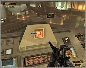 Now you can use a nearby elevator #1 - (10) Opening the hangar door - Rescuing Megan and Her Team - Deus Ex: Human Revolution Game Guide