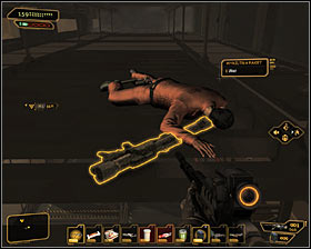 A hall, where two paths described in Step 1 lead to, has two levels - (2) Reaching the tower top - Shutting Down Darrows Signal - Deus Ex: Human Revolution Game Guide