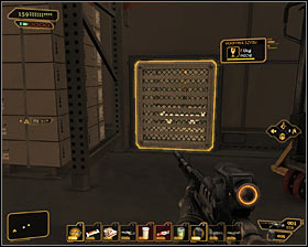 There are several storage rooms in the southeastern part of the hall on level 1, and you can reach them by hacking security locks #1 or using air vents #2 - (2) Reaching the tower top - Shutting Down Darrows Signal - Deus Ex: Human Revolution Game Guide