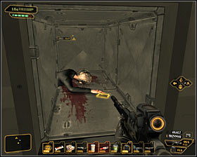 After leaving the elevator you need to go through first floor of the tower - (2) Reaching the tower top - Shutting Down Darrows Signal - Deus Ex: Human Revolution Game Guide