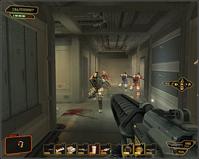 Resume exploring first floor, moving towards the elevator - (4) Crossing through the tower - Shutting Down Darrows Signal - Deus Ex: Human Revolution Game Guide