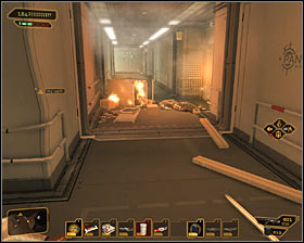 After shopping look around this room, finding an unsecured computer terminal, credits, an e-book and a PDA with a password, which will be helpful in the game end - (5) Crossing through the station - Shutting Down Darrows Signal - Deus Ex: Human Revolution Game Guide