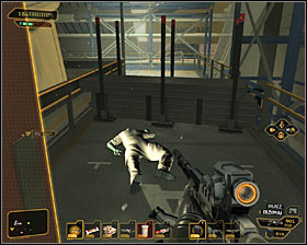 Use the stairs now #1, moving east - (5) Crossing through the station - Shutting Down Darrows Signal - Deus Ex: Human Revolution Game Guide