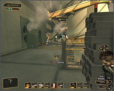 Taggart hides on second level of this facility - north from currently explored balconies, in a small room near to the Server Room - (6) Peaceful solution: Reaching the William Taggarts hideout - Shutting Down Darrows Signal - Deus Ex: Human Revolution Game Guide