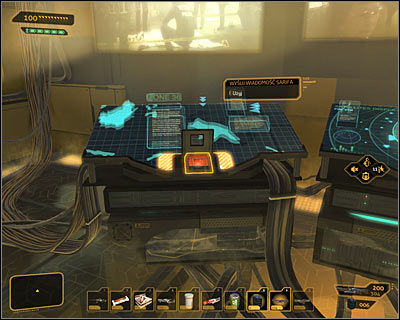 If you want to send Sarifs message, you have to interact with a left terminal (screen above) - List of endings | Endings - Endings - Deus Ex: Human Revolution Game Guide