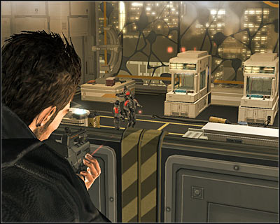 Move carefully to the railing of the upper balcony - (2) Defend the attack on the facility | Prologue - Prologue - Deus Ex: Human Revolution Game Guide