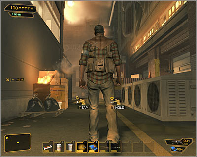 Lean out from a corner and quietly get rid of the first guard, preferably immediately, and not only when he will leave this place - (2) Peaceful option: Getting inside the plant - Securing Sarifs Manufacturing Plant - Deus Ex: Human Revolution Game Guide