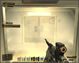 Now you can choose southern corridor, reaching a closed door #1 - (7) Getting to the assembly lab - Lab 2 - Securing Sarifs Manufacturing Plant - Deus Ex: Human Revolution Game Guide