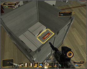 Return to main room and go to the southern storage room (Storage Room 03) #1 - (8) Aggressive option: Securing the assembly lab - Lab 2 - Securing Sarifs Manufacturing Plant - Deus Ex: Human Revolution Game Guide