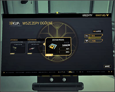 Notice that you received 5000 credits from David Sarif, so the first Praxis kit can be bought free of charge - (2) Talking to doctor Marcovic - Visiting the L.I.M.B. Clinic - Deus Ex: Human Revolution Game Guide