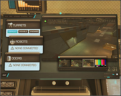 Depending on how well your hacking skills are, you could make you further way easier (screen above) - (3) Peaceful option: Crossing by first part of the camp - Following the Clues in Highland Park - Deus Ex: Human Revolution Game Guide