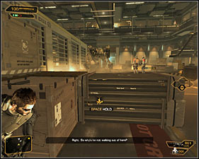 1 - (3) Aggressive option: Crossing by first part of the camp - Following the Clues in Highland Park - Deus Ex: Human Revolution Game Guide