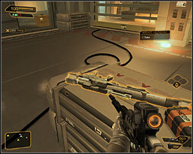 If you do not want to use a grenade or youve thrown it at bad place, you can go to the left jumping over obstacles #1 - (3) Aggressive option: Crossing by first part of the camp - Following the Clues in Highland Park - Deus Ex: Human Revolution Game Guide