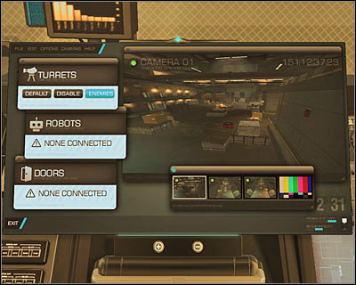Depending on how well your hacking skills are, you could make you further way easier (screen above) - (3) Aggressive option: Crossing by first part of the camp - Following the Clues in Highland Park - Deus Ex: Human Revolution Game Guide