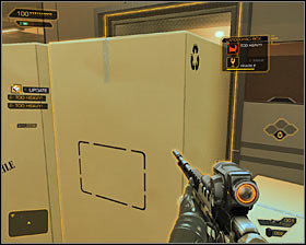 If you start exploring the second part of the camp from an upper level (-2), enter the control room and consider hacking into a nearby computer terminal (second security level) #1 - (4) Peaceful option: Crossing by second part of the camp - Following the Clues in Highland Park - Deus Ex: Human Revolution Game Guide