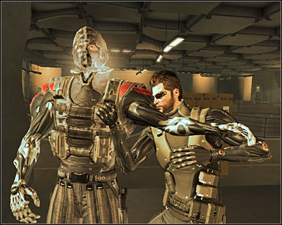 Surrounding balconies are patrolled by four guards, but you have to recon two additional handicaps - (4) Peaceful option: Crossing by second part of the camp - Following the Clues in Highland Park - Deus Ex: Human Revolution Game Guide