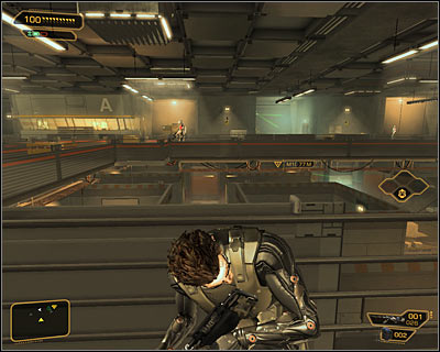 Take care of all enemies from upper balconies, watching out for opponents who can attack you running on the stairs - (4) Aggressive option: Crossing by second part of the camp - Following the Clues in Highland Park - Deus Ex: Human Revolution Game Guide