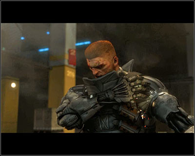 Fight until youll see a cut-scene informing you about your victory - (7) Defeating Barrett - Following the Clues in Highland Park - Deus Ex: Human Revolution Game Guide