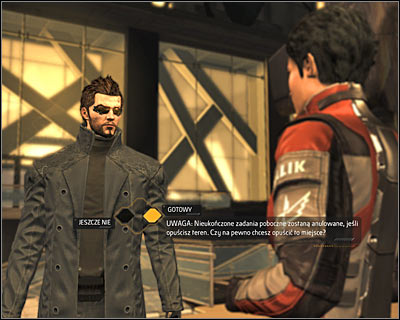 If you think youre ready, head to the Sarif Industries helipad and talk to Malik - (3) Getting to the helipad | Whispers of Conspiracy - Whispers of Conspiracy - Deus Ex: Human Revolution Game Guide