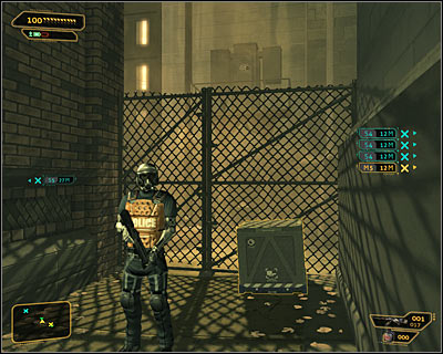 If you have an augmentation which improves jumping (Jump Enhancement), look around and find the interactive crate - Motherly Ties (steps 1-3) - Side quests - Deus Ex: Human Revolution Game Guide