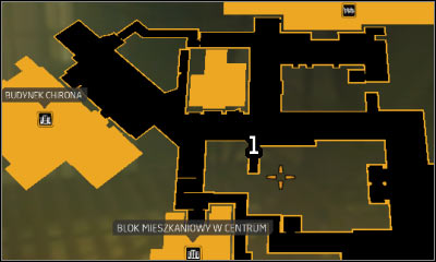 Map legend: 1 - Meeting place with Jenny Alexander - Cloak & Daggers (steps 1-3) - Side quests - Deus Ex: Human Revolution Game Guide