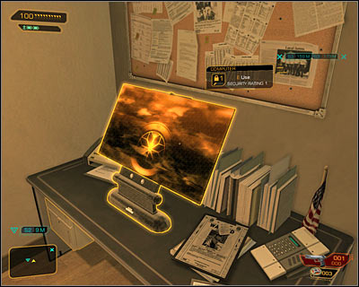 Approach the nearby computer terminal (screen above) - Cloak & Daggers (steps 1-3) - Side quests - Deus Ex: Human Revolution Game Guide