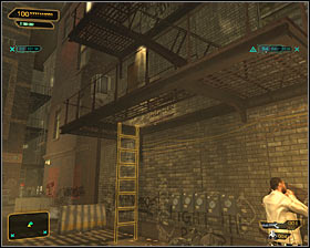 Use the tunnel and then go up the stairs, using the hole in the fence #1 - Cloak & Daggers (steps 4-7) - Side quests - Deus Ex: Human Revolution Game Guide