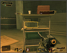 It would be a good idea to check the area to your left along the way - (6) Getting inside the Hive nightclub - Hunting the Hacker - Deus Ex: Human Revolution Game Guide