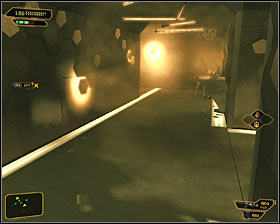 Defeat or avoid the guard and use the stairs located to your right #1 - (6) Getting inside the Hive nightclub - Hunting the Hacker - Deus Ex: Human Revolution Game Guide