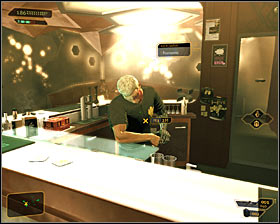 Choose the passageway located to the left of the bar and you shouldnt have any problems locating the stairs leading to an upper floor #1 - (7) Discovering van Bruggens whereabouts - Hunting the Hacker - Deus Ex: Human Revolution Game Guide
