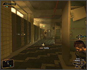 2 - (11) Travelling through the locker room area - Hunting the Hacker - Deus Ex: Human Revolution Game Guide