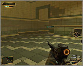 7 - (11) Travelling through the locker room area - Hunting the Hacker - Deus Ex: Human Revolution Game Guide