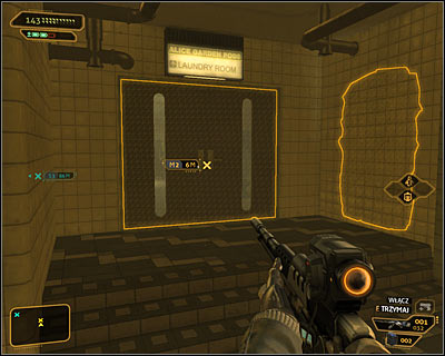 Both passageways mentioned above will allow you to get past the room with electricity and continue your journey through the hotel - (11) Travelling through the locker room area - Hunting the Hacker - Deus Ex: Human Revolution Game Guide