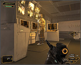 The ventilation shaft will allow you to get to the guard post (Security Area) #1 - (8) Peaceful solution: Reaching the Data Core - Searching for Proof - Deus Ex: Human Revolution Game Guide