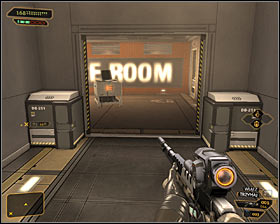 Exit the security room and notice that youll now have a chance to stun the guard you were talking to before #1 - (8) Peaceful solution: Reaching the Data Core - Searching for Proof - Deus Ex: Human Revolution Game Guide
