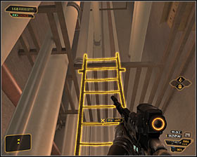 A less obvious choice after getting to the southern storage room is to destroy a breakable wall #1, however this of course requires a Punch Through Wall augmentation - (8) Peaceful solution: Reaching the Data Core - Searching for Proof - Deus Ex: Human Revolution Game Guide