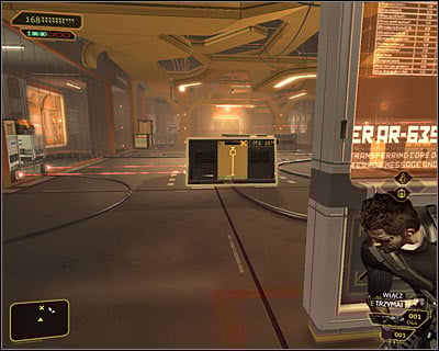 It doesnt matter whether youve explored the entire security room or not, because once youre done there you should use the ventilation shafts again to return to the main room and then continue avoiding laser traps - (9) Heading through the laser room - Searching for Proof - Deus Ex: Human Revolution Game Guide