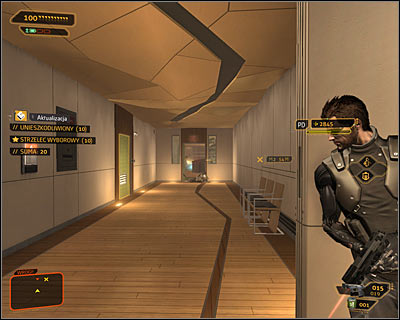 If you intentionally raised an alarm, then you should quickly take cover behind one of the nearby walls - (1) Aggressive solution: Going through the offices - Entering the Dragons Lair - Deus Ex: Human Revolution Game Guide