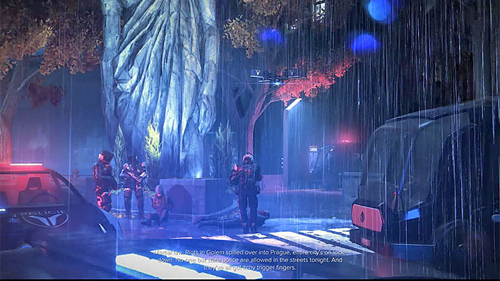 Try to avoid contact with the policemen and clear the way using, for example, Remote Hacking - Map of the southern part of Prague - M2 - Maps - Deus Ex: Mankind Divided Game Guide