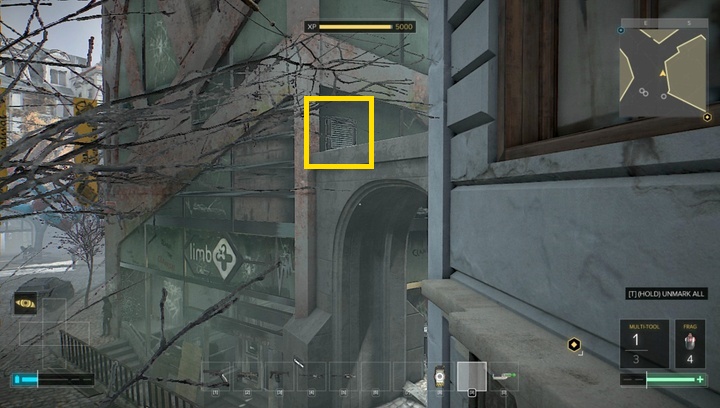 Above the abandoned Limb clinic (M3,40) there is a hidden stash in which you can find many valuable items: Praxis kit, Biocell, Neuropozyne and some secrets: a triangle code and a Breach Software - Map of the northern part of Prague - M3 - Maps - Deus Ex: Mankind Divided Game Guide
