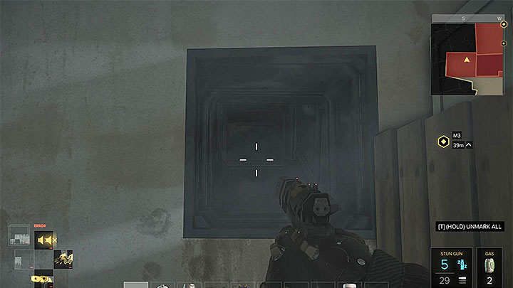 The entrance to the ventilation shaft. - Getting in Top Shape Again - main quest - Main quests - Deus Ex: Mankind Divided Game Guide