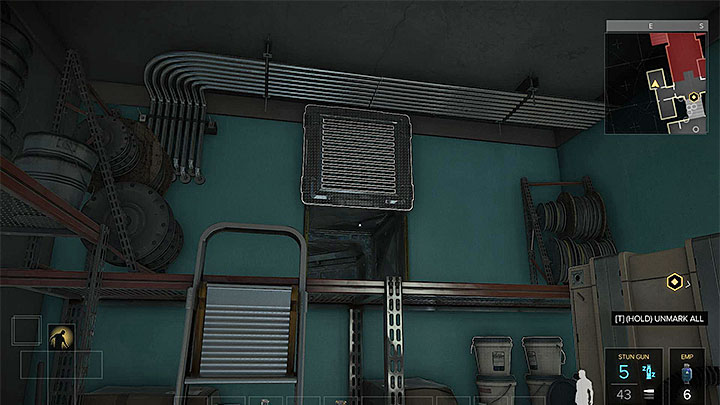 The next floor can be reached most conveniently by taking one of the vent shafts - Claiming Jurisdiction - main quest - Main quests - Deus Ex: Mankind Divided Game Guide