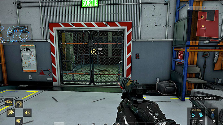 The elevator that will take you to level 4. - G.A.R.M. - main quest - G.A.R.M. Facility | Quests and maps - Deus Ex: Mankind Divided Game Guide