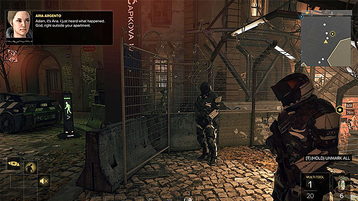 Aria will inform Jensen about the murder that happened near his apartment. - The Harvester - side quest - Side quests - Deus Ex: Mankind Divided Game Guide