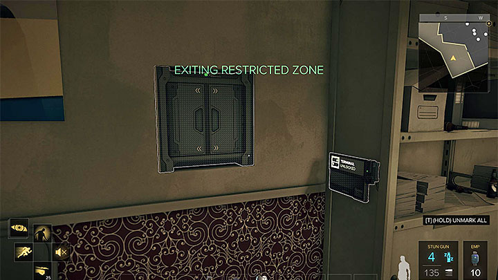 Head back upstairs and locate the safe shown on the above screenshot - The Harvester - side quest - Side quests - Deus Ex: Mankind Divided Game Guide