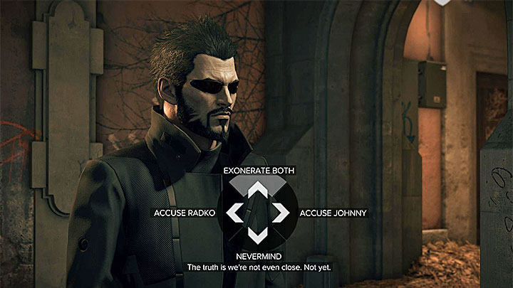 You can behave in three different ways. - The Harvester - side quest - Side quests - Deus Ex: Mankind Divided Game Guide