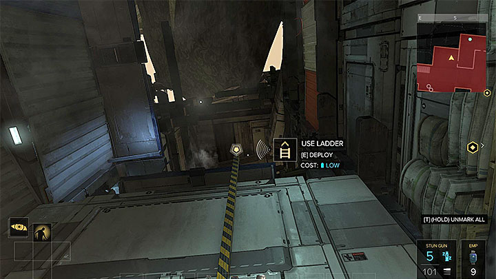 Using Remote Hacking, you can make the ladder draw out - The Rucker Extraction - main quest - The Utulek Complex | Quests and maps - Deus Ex: Mankind Divided Game Guide