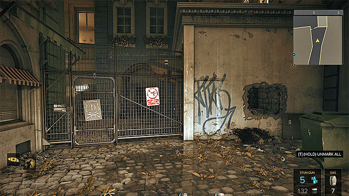 Open the gate, jump over it, or break through the warehouse on the right - All in the Family - side quest - Side quests - Deus Ex: Mankind Divided Game Guide