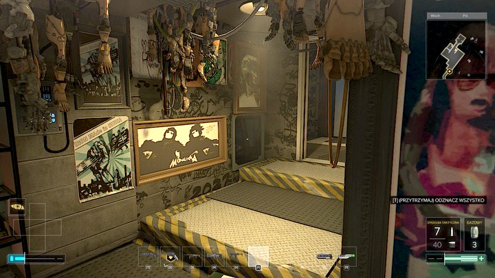 The entrance to the small stash behind the painting in Kollers dungeon. - Map of The Time Machine - M5 - Maps - Deus Ex: Mankind Divided Game Guide